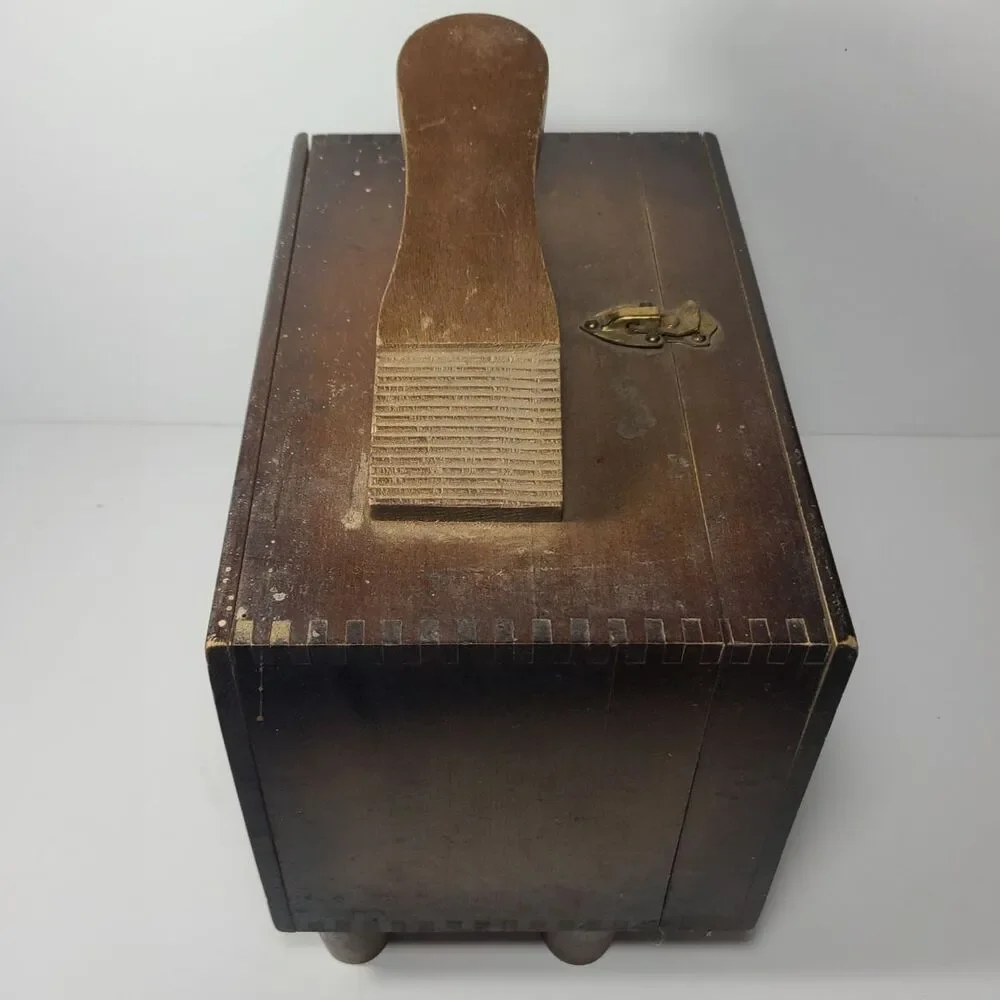 1950s Esquire Shoe Care Chest Box Mid Century Wood Shine Kit VTG - Picture 2 of 10